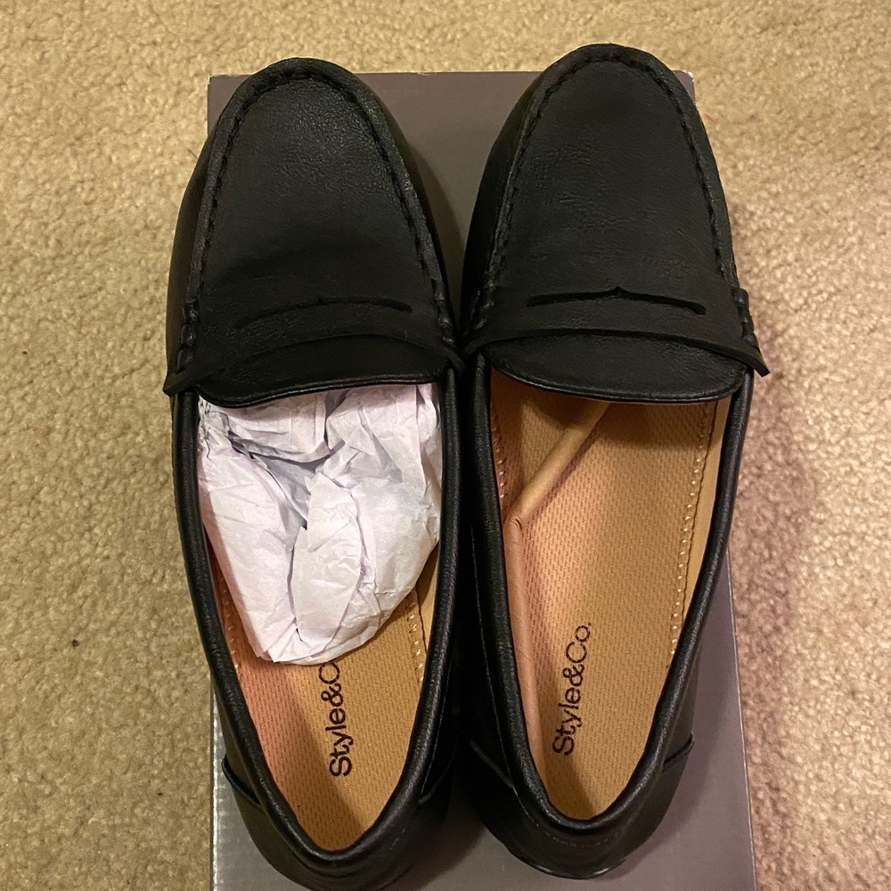Style & Co. Black Penny Loafers